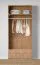 Schrankset für Ankleidezimmer - Set B Aarwangen | Farbe: Eiche Piccini | Maße: 308,5 x 55 x 234 cm | offener Kleiderschrank | 3 Kleiderstangen | für Schlafzimmer