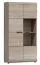 Vitrine Gabes 01, Farbe: Eiche Sonoma - 158 x 80 x 37 cm (H x B x T)