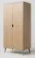 Drehtürenschrank / Kleiderschrank Eiche massiv natur Aurornis 03 - Abmessungen: 200 x 96 x 60 cm (H x B x T)