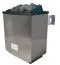 Saunahaus "Iida" SET mit Ofen 9 KW, Farbe: Terragrau - 508 x 276 cm (B x T), Grundfläche: 13,1 m²