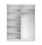 Schiebetürenschrank 1,6 Meter breit / Kleiderschrank | Galtee 05 | Weiß / Artisan | mit Spiegel | 6 Fächer | 2 Türen | 195 x 160 x 61 cm | Holzoptik