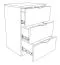 Nachtkommode Sabadell 21, Farbe: Weiß / Weiß Hochglanz - 67 x 45 x 38 cm (H x B x T)