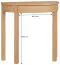Schminktisch, Farbe: Eiche - Abmessungen: 80 x 43 x 78 cm (B x T x H)
