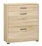 Schuhschrank Vacaville 10, Farbe: Sonoma Eiche hell - Abmessungen: 90 x 80 x 34 cm (H x B x T), mit 2 Türen, 1 Schublade und 4 Fächern