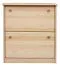 Schuhkommode Schuhschrank Kiefer Holz massiv, Farbe: Natur 80x72x30 cm, Massivholz Schuhschrank Abbildung