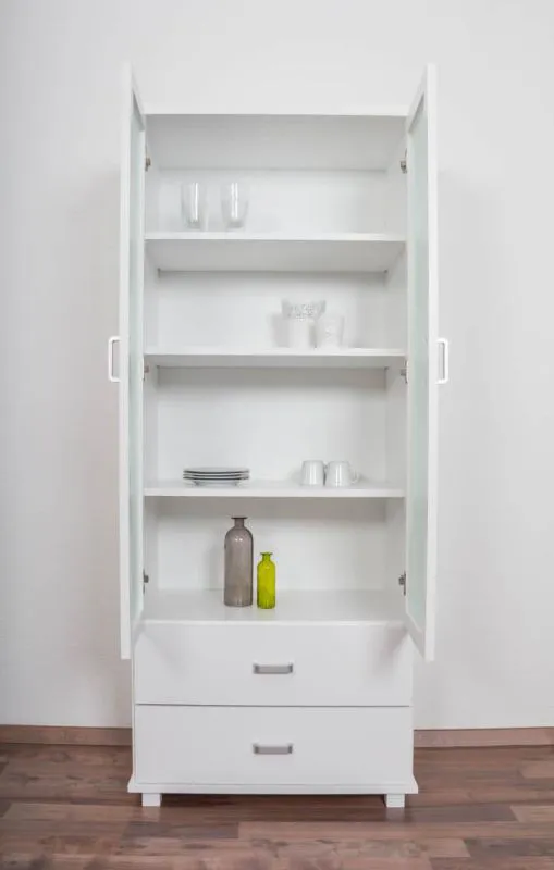 Massivholz-Schrank Weiß 195x80x50 cm Abbildung