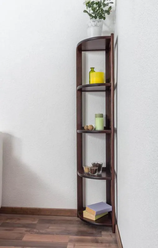 Bücherregal - 30 cm breit, Kiefer Holz-Massiv, Farbe: Nuss Abbildung
