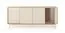 Sideboard / Kommode | Farbe: Eiche / Kaschmir | 4 Türen | 8 Fächer | Tamino 02 | ABS-Kantenschutz | 184,1 x 40 x 77,1 cm | Beine: Metall 