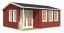 Gartenhaus G289 Schwedenrot inkl. Fußboden - 44 mm Blockbohlenhaus, Grundfläche: 26,88 m², Satteldach