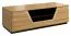 TV-Board teilmassiv Farbe: Eiche / Schwarz 38x122x50 cm Abbildung