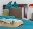 Kinderbett / Jugendbett "Easy Premium Line" K8, Buche Vollholz massiv dunkelbraun lackiert - Liegefläche: 90 x 200 cm