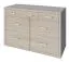 Kommode Kerowagi 15, Farbe: Sonoma Eiche - Abmessungen: 77 x 115 x 41 cm (H x B x T)