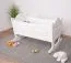 Babywiege Kiefer massiv Vollholz weiß lackiert 105 - Liegefläche: 34,50 x 90 cm
