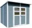 Holz-Gartenhaus 2,54 x 2,51 Meter (inkl. Dach) | Grau | Pultdach Abbildung