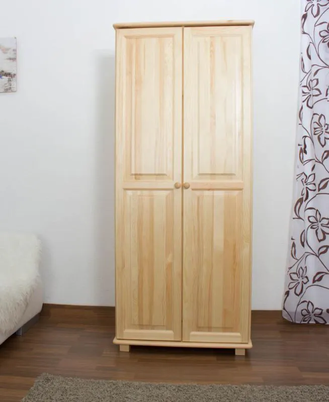 Schlafzimmerschrank, Farbe: Natur 190x80x60 cm Abbildung