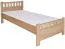 Einzelbett / Gästebett Buche massiv Vollholz natur 109, inkl. Lattenrost - 80 x 200 cm (B x L)
