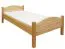 Kinderbett / Jugendbett Buche Vollholz massiv natur 113, inkl. Rollrost - 80 x 200 cm (B x L)