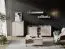 Wohnzimmer Set | 5-teilig | Farbe: Beige mit Holzstruktur | Griffe & Beine: Metall | 1 Couchtisch | 2 Wandregal | 2 Kommoden | genügend Stauraum