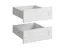 Schubladen | 2er Set | Farbe: Weiß | Maße: 39,5 x 44,5 x 19 cm | dekorativer Rahmen