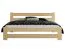 Doppelbett Nagol 37, Kiefer Vollholz massiv, Farbe: Kiefer - Liegefläche: 180 x 200 cm (B x L)