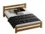 Schlichtes Jugendbett Nagol 17, Kiefer Vollholz massiv, Farbe: Eiche - Liegefläche: 120 x 200 cm (B x L)