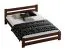 Neutrales Jugendbett Nagol 32, Kiefer Vollholz massiv, Farbe: Walnuss - Liegefläche: 160 x 200 cm (B x L)
