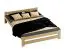 Doppelbett Sispony 25, Kiefer Vollholz massiv, Farbe: Naturbelassen Kiefer - Liegefläche: 180 x 200 cm (B x L)