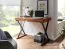 Schreibtisch aus Sheesham Massivholz, Farbe: Sheesham / Metall Schwarz- Abmessungen: 78 x 120 x 55 cm (H x B x T) mit Schublade