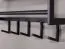 Wandgarderobe, Farbe: Schwarz - Abmessungen: 20 x 70 x 20 cm (H x B x T)