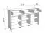 Kommode | 3 Drehtüren | 1,5 m breit | Farbe: Eiche Artisan | 3 Schubladen | Maße: 157 x 40 x 90 cm | Sideboard | ABS-Kanten | 6 Fächer | Beine: Schwarz