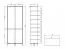 Garderobenschrank | 4 Drehtüren | 9 Fächer | Farbe: Kaschmir | viel Stauraum | ABS-Kanten | Maße: 80 x 40 x 205,5 cm | für den Eingangsbereich