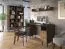 Schreibtisch Mairenke 09, Farbe: Walnuss / Schwarz matt - Abmessungen: 79 x 135 x 55 cm (H x B x T)
