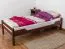 Einfaches Jugendbett / Kinderbett "Easy Premium Line" K1/1n, Buchenholz massiv, Dunkelbraun - Matratzenmaße 90 x 200 cm, elegant