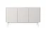 Kommode Cascob 02 mit Soft Close System und 6 Fächern, Kaschmir / Eiche, 83 x 144 x 37 cm, schlichtes griffloses Design, viel Stauraum
