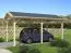 Einzelcarport inkl. Pfosten, 40 mm Blockbohlen, aus nordischer Fichte, gehobelt, Grundfläche: 18,24 m², Satteldach, witterungsbeständig, Holzgarage, Außenmaße: 570 x 320 cm