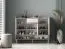 Kommode | drei Türen | Maße: 120 x 34 x 95 cm | Sideboard | Eiche Cremona / Kaschmir | Soft-Close-Funktion | 1 Schublade | 9 Fächer | für den Vorraum