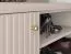 Garderobe Komplett - Set E Petkula, 6-teilig, mit modernen Lamellen Design, Farbe: Beige hell, Soft-Close Funktion, ABS-Kantenschutz