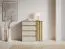 Kommode | 80 x 34 x 80 cm | Eiche Artisan / Beige-Kaschmir | 1 Tür | 4 Schubladen | 2 Fächer | Alexandroupoli 02