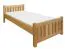 Einzelbett / Gästebett Buche massiv Vollholz natur 107, inkl. Lattenrost - Abmessung 100 x 200 cm