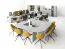 Büroschrank Toivala 01, Farbe: Hellgrau - Abmessungen: 204 x 79 x 34 cm (H x B x T), mit 2 Türen und 5 Fächern