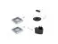 Wohnzimmer Komplett Set | 5-teilig | Farbe: Kaschmir / Eiche Windmill dunkel | Soft-Close-Funktion | 1 Vitrine | 1 Couchtisch | 1 TV-Unterschrank | 1 Sideboard | inkl. LED-Beleuchtung
