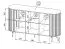 Modernes Schlafzimmer - Set B Annelin, 6-teilig, in Kaschmir, 1 Vitrine und 1 Kommode mit LED-Beleuchtung , 1 Kommode mit Schubladen, 1 Beistelltisch