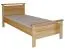 Bettrahmen für Kinder / Kinderbett 100 x 200 cm | Massivholz: Kiefer | Natur Lackiert Abbildung