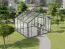 Gewächshaus - Glashaus Rucola XL9, Wände: 4 mm gehärtetes Glas, Dach: 6 mm HKP mehrwandig, Grundfläche: 8,40 m² - Abmessungen: 290 x 290 cm (L x B)