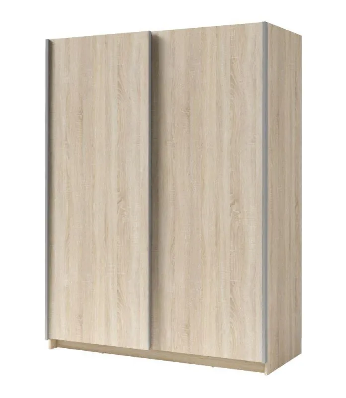Schlafzimmer - Kleiderschrank, Farbe: Eiche - Abmessungen: 198 x 180 x 60 cm (H x B x T) Abbildung
