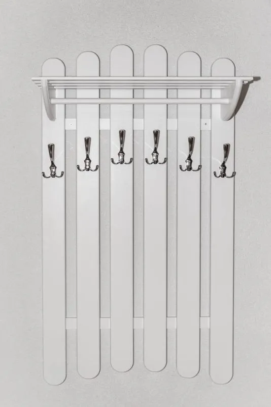 Garderobe Kiefer massiv Vollholz weiß Junco 343 – Abmessungen: 120 x 70 x 33 cm (H x B x T)