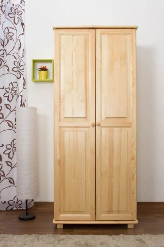 Kleiderschrank, Farbe: Natur 190x90x60 cm Abbildung