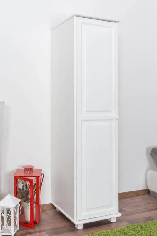 Vollholz Schrank, Farbe: Weiß 190x47x60 cm Abbildung
