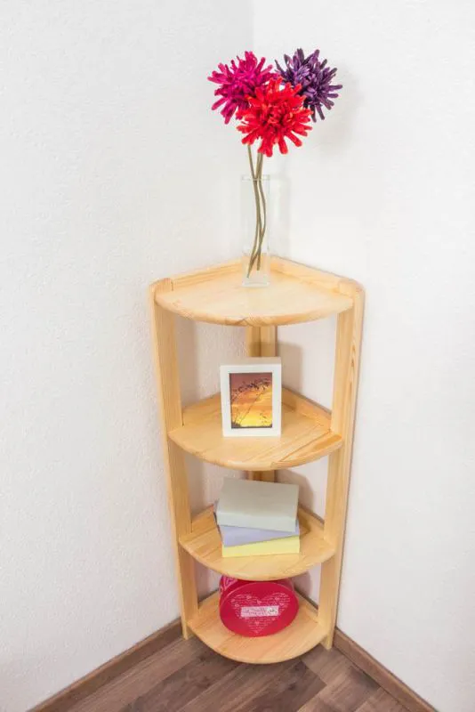 Bücherregal - 30 cm breit, Kiefer Holz-Massiv, Farbe: Natur Abbildung