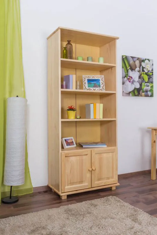 Standregal, 80 cm breit, Kiefer Holz-Massiv, Farbe: Natur Abbildung